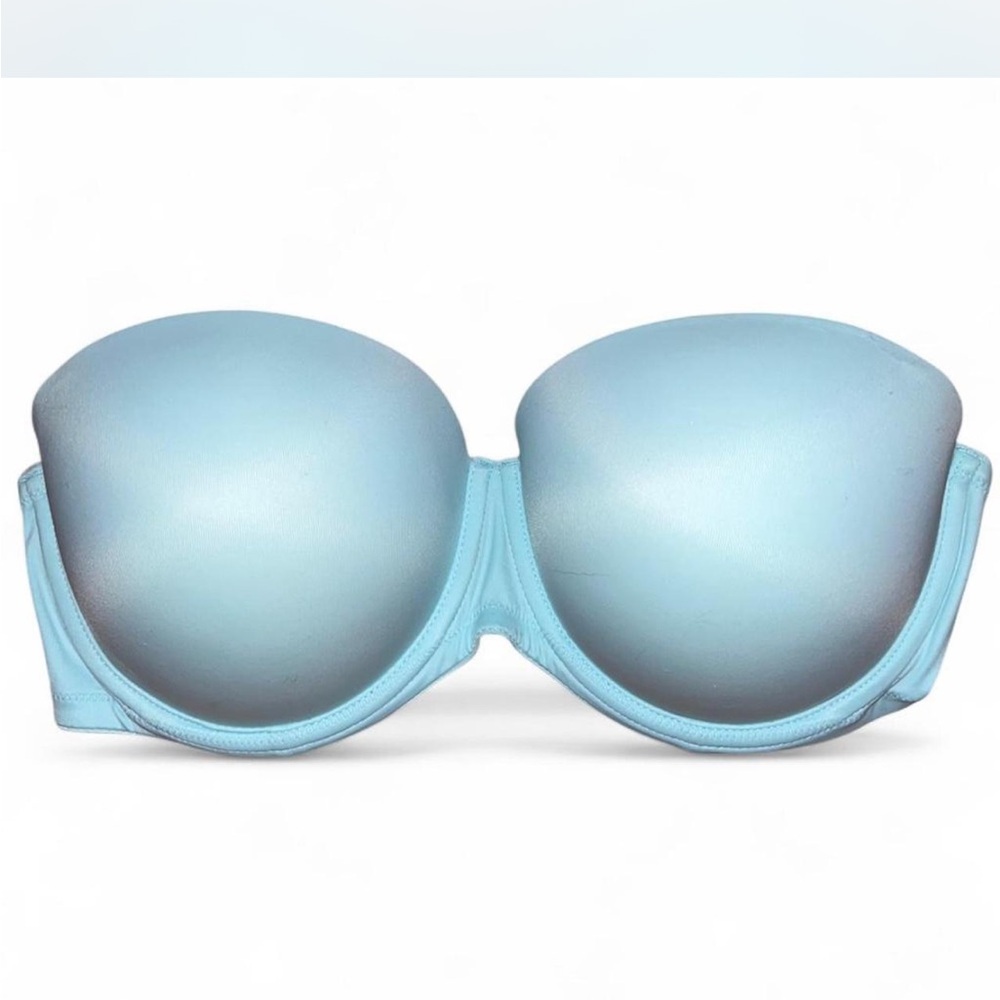 Victoria's Secret PINK Light Blue Wear Everywhere Push-Up Strapless Bra 36D